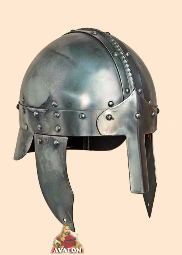 Viking Helmet Steel Barbute Helmet Norman Nasal Chain Mail Viking Helmet 