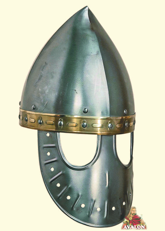 Medieval Norman Viking Armor Knight Helmet GJERMUNDBU HELMET with wooden stand 