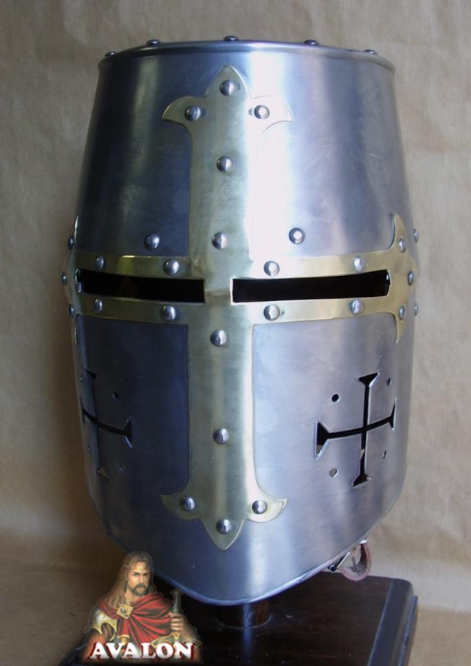 Crusader Knight Templar Helmet Medieval Armor Roman  Fully Wearable with Liner