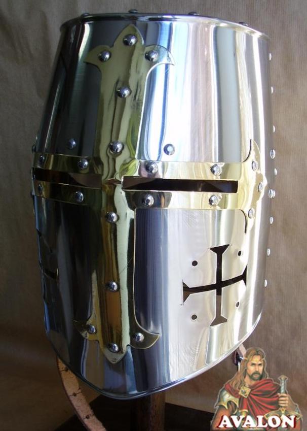 Details about   Medieval Helmet Knights Templar Crusader Armour Closed Helmet with free stand 
