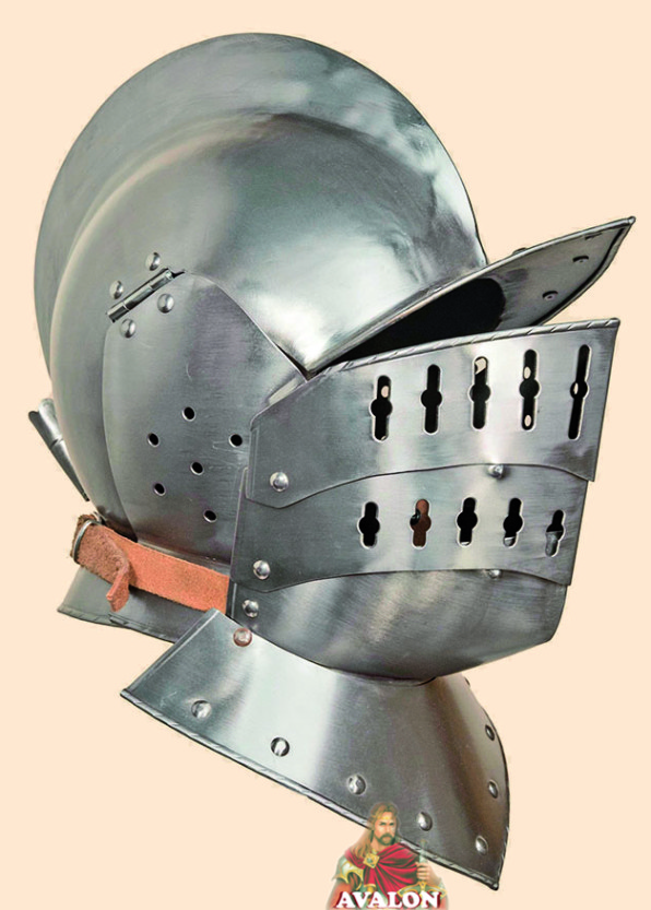 Details about   18GA Steel Medieval Burgonet Helmet Museum Knight Helmet Free Leather Liner Y312 