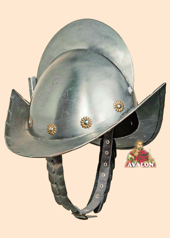 Details about   Medieval Knight Spanish Morion Helmet With Brass Fitting Armor Morin  Helmet 