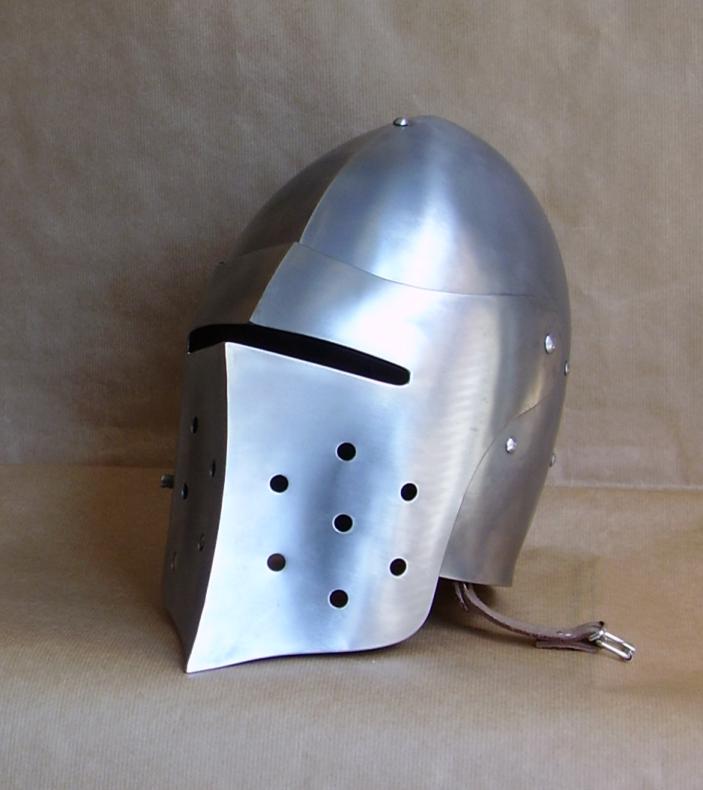 Medieval Visored Barbuta Helmet Crusader Knight Viking Helmet Battle Armour Helm 
