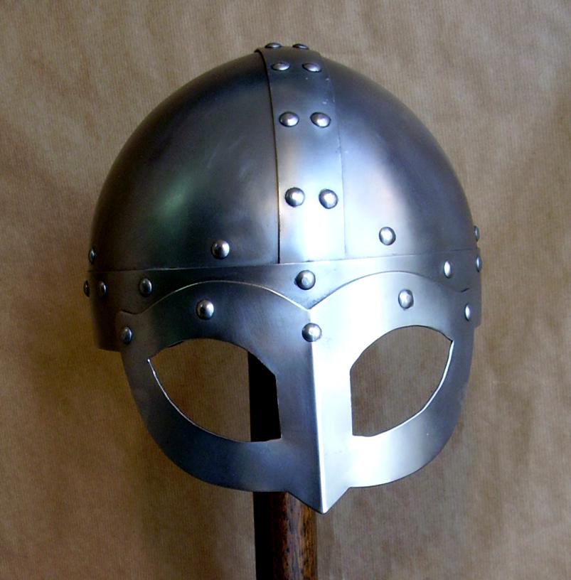Medieval Norman Viking Armor Knight Helmet GJERMUNDBU HELMET with wooden stand 