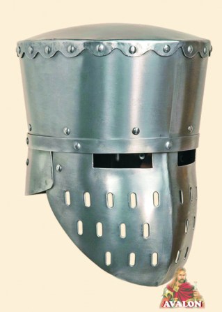 Details about   12 Guage Steel Medieval Maciejowski Crusader Barrel Great Helmet 